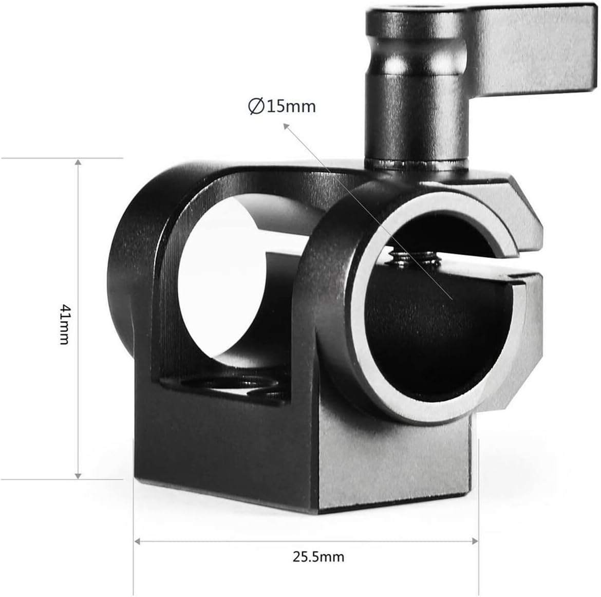 SmallRig 15mm Rod Clamp Single Camera Rod Mount for 15mm Rods Support System, EVF Mount, LCD Light, Microphone Mounts -1995