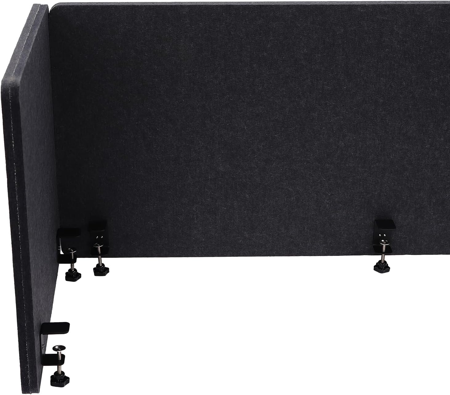 Stand Up Desk Privacy Panel, Clamp on Desk Divider for Office, Acoustic Desk Privacy Panel to Reduce Noise, Acoustic Partition, Office Desk Divider, Dark Gray, 59"L x 24"W, 24"L x 24"W