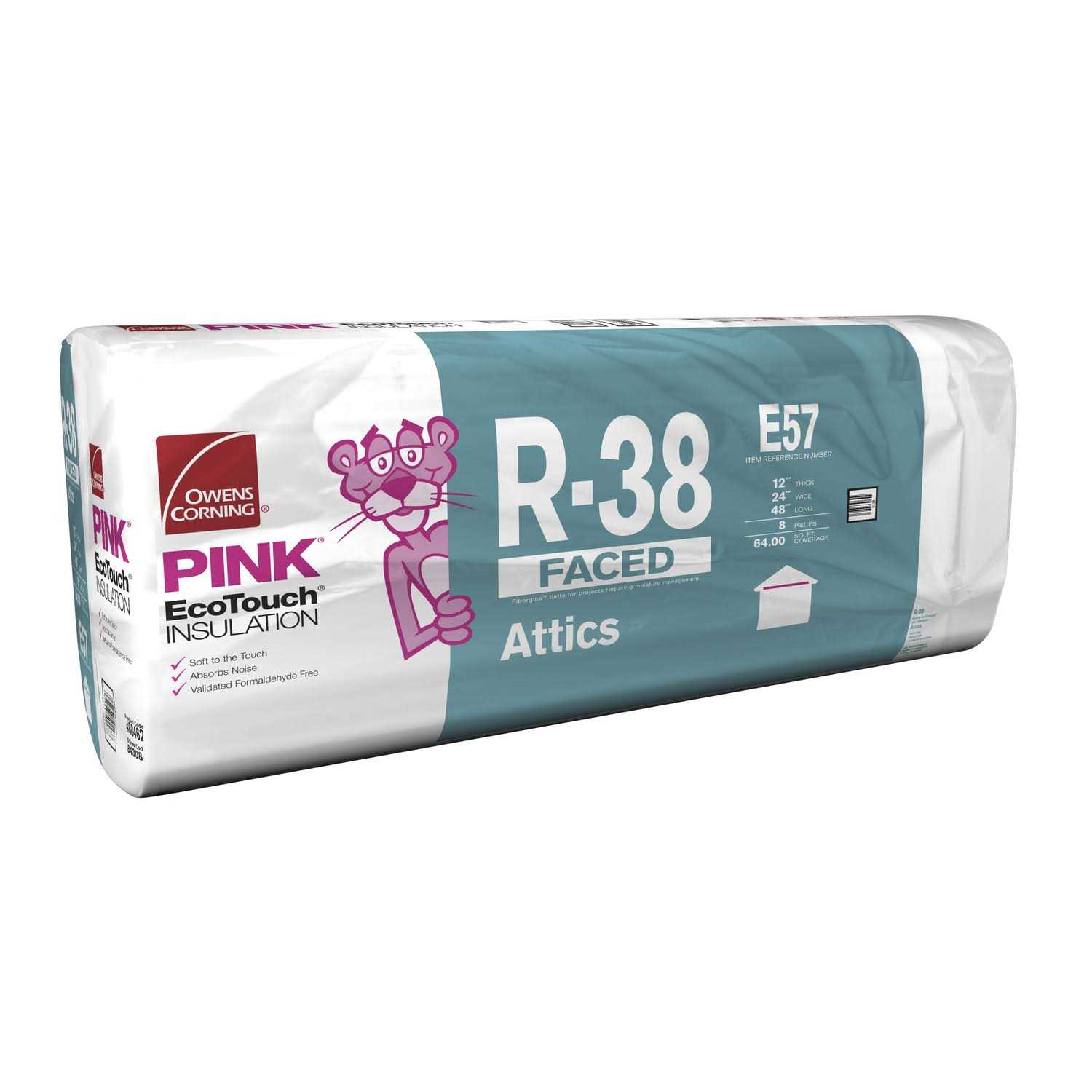 Owens Corning R-38 Unfaced Fiberglass Insulation Batt 16 in. x 48