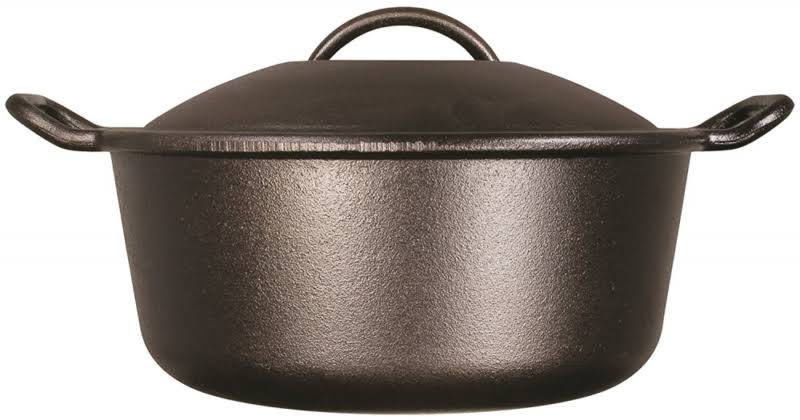 Lodge Pro-Logic Seasoned Cast Iron Dutch Oven - 7 Quart Cast Iron Camping
