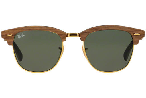 Ray-Ban Clubmaster Wood Sunglasses, RB3016M - Black/Green