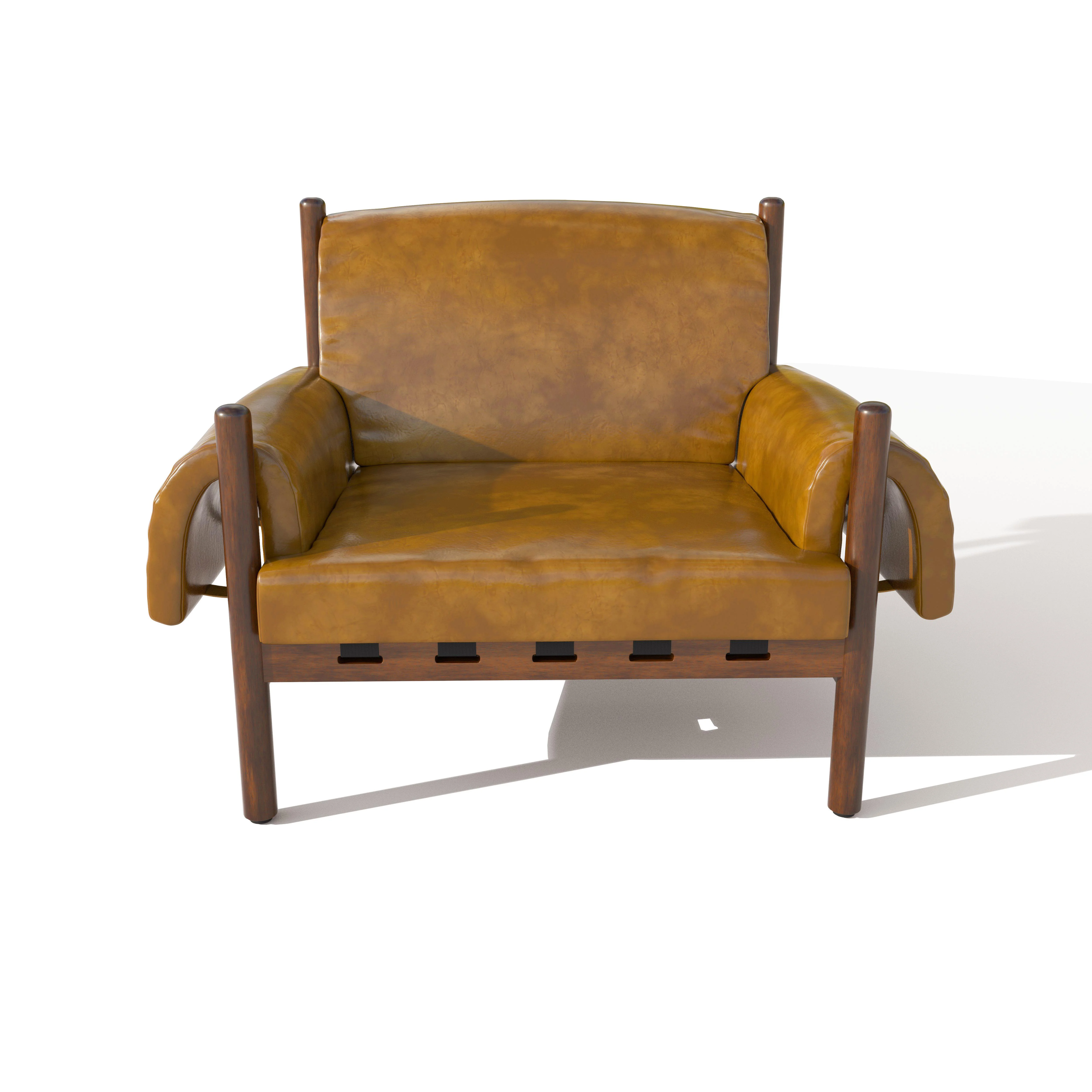 Rustic Accent Chair Vintage  Chairhigh density foam Mid Century Tall Back Chair with Arms Solid Wood Legs for Reading Living Room Bedroom Waiting Room (Brown)