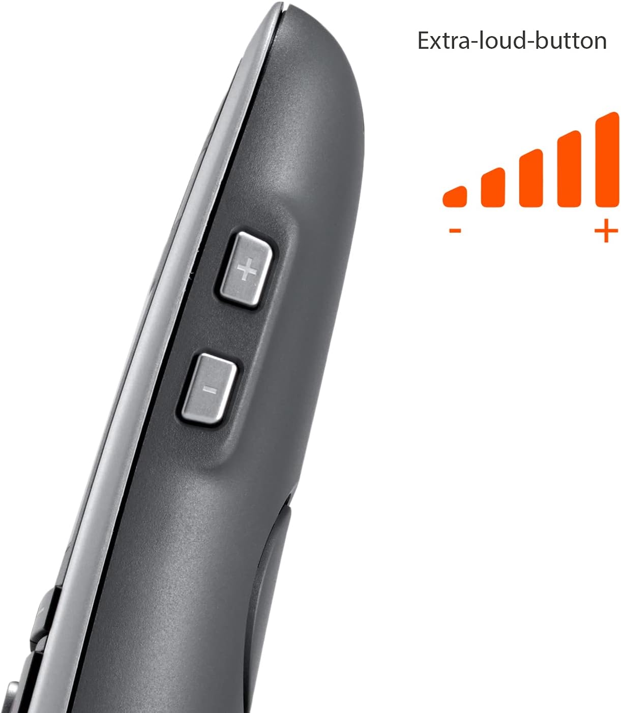 Gigaset E560A – Cordless Phone for Seniors with Answering Machine and SOS Key, Brilliant Sound Quality and Volume Amplification - Made in Germany (Platinum, Pack of 1)
