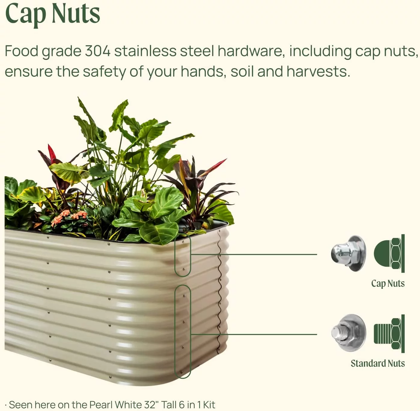 Vego Garden 32" Extra Tall 42" Wide Round Metal Raised Garden Bed Kit-Modern Gray - Curated Treasures Market