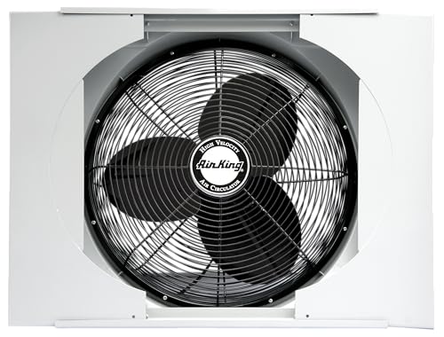 Air King 9166F 20" Whole House Window Fan, Gray
