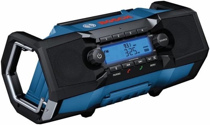 BOSCH GPB18V-2CN 18V Compact Jobsite Radio with Bluetooth® 5.0, Black