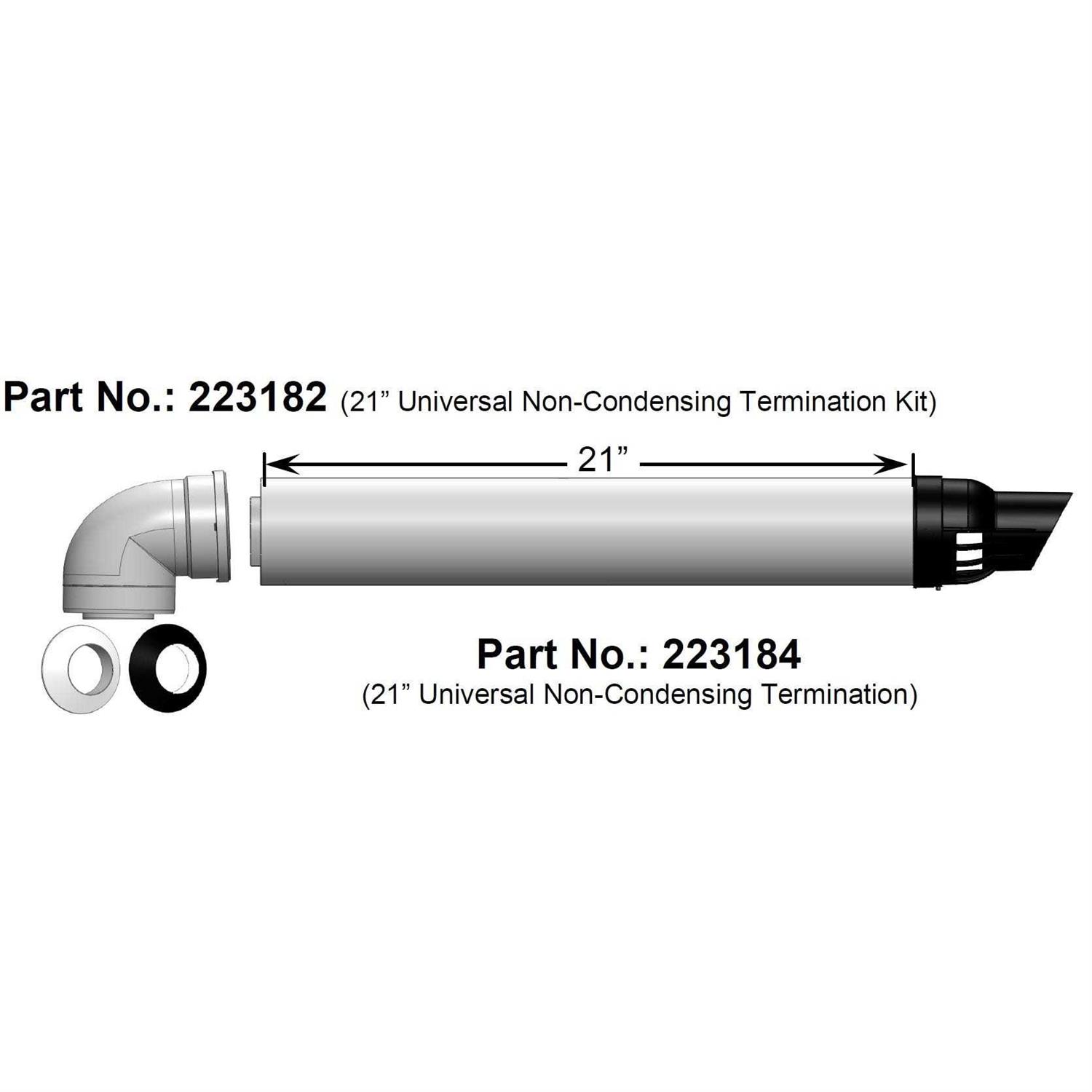 Rinnai Termination Kit Universal Non-Condensing Horizontal 21 223182 - Shop Hardware Tools Online Store