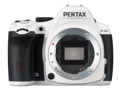 Pentax K-50 16.3 MP Digital SLR Camera - 1080p - White - DA L 18-55mm WR Lens