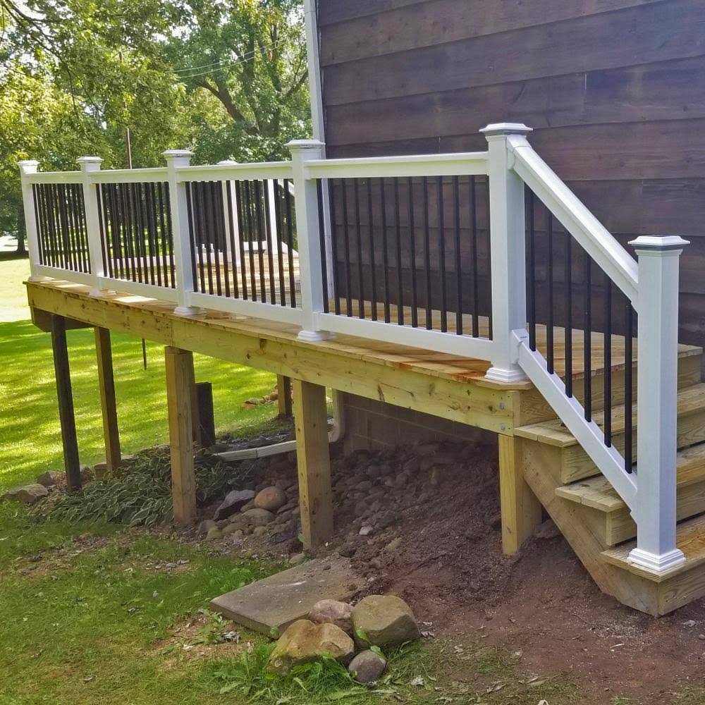 Weatherables Vilano 3 ft. H x 8 ft. W Vinyl White Railing Kit