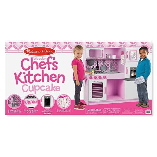 Melissa u0026 Doug Chef&s Kitchen Pretend Play Set - Cupcake Pink/White