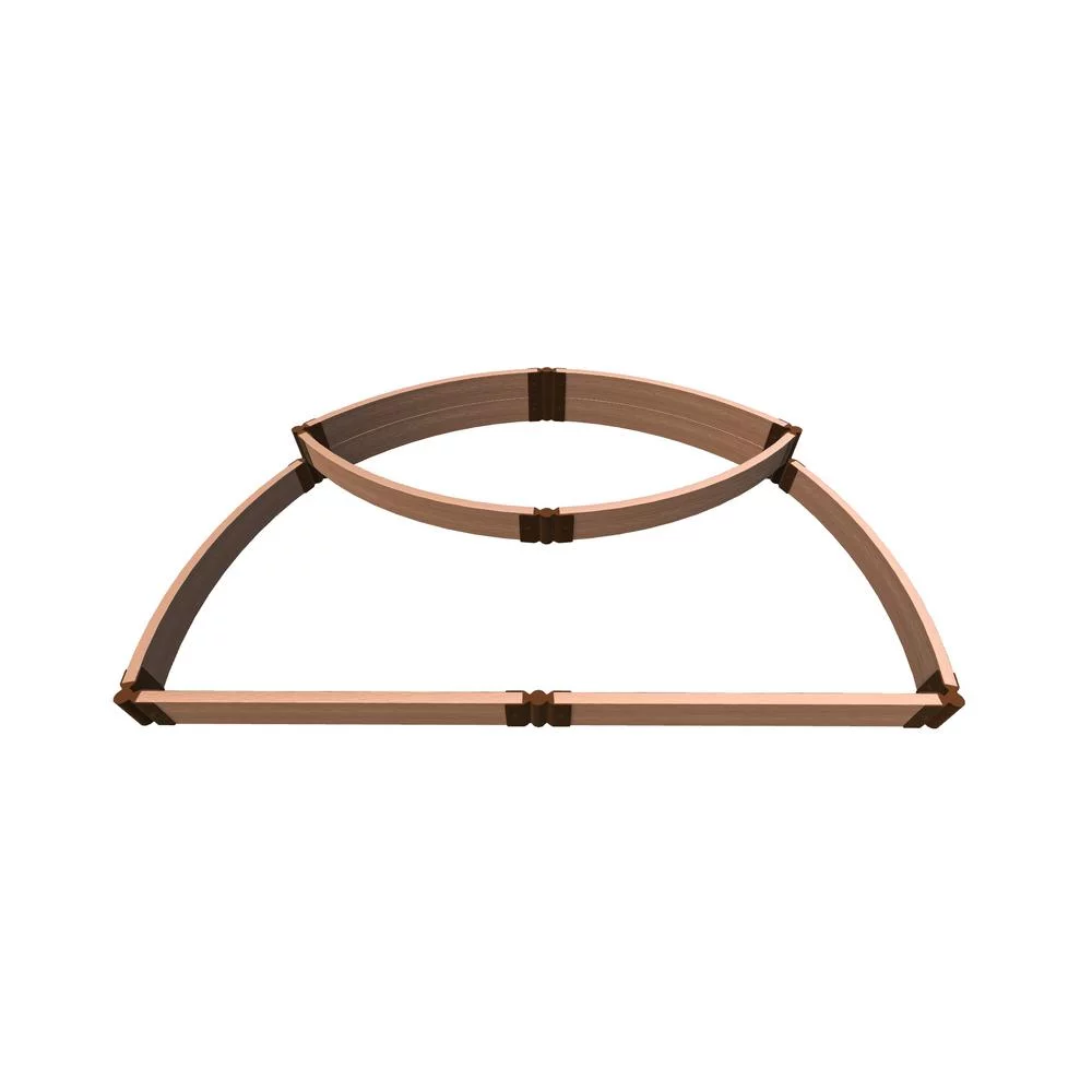 Frame It All TOOL-FREE CLASSIC SIENNA 'BLACKBEARD'S HAT' - 6' X 8' 11" SEMI CIRCLE RAISED GARDEN BED (2 TIER TERRACE) - 2" PROFILE - Curated Treasures Market