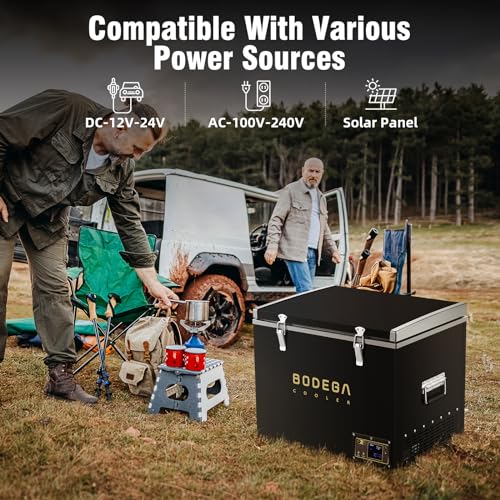 BODEGA 12 Volt Refrigerator, 43L Protable Freezer Car Fridge