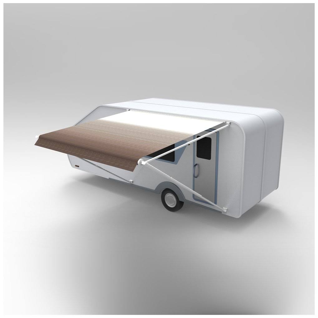 Aleko 12&x8& Retractable RV/Patio Awning, Brown Fade Color