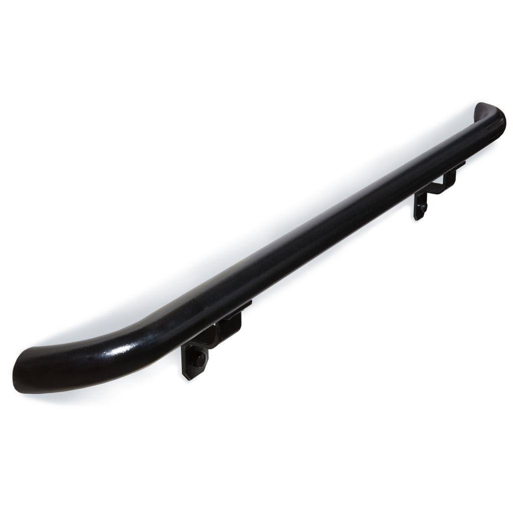 1.9x22 Round x 6 ft. Textured Black Aluminum Handrail ADA Compliant Kit with Wall Returns