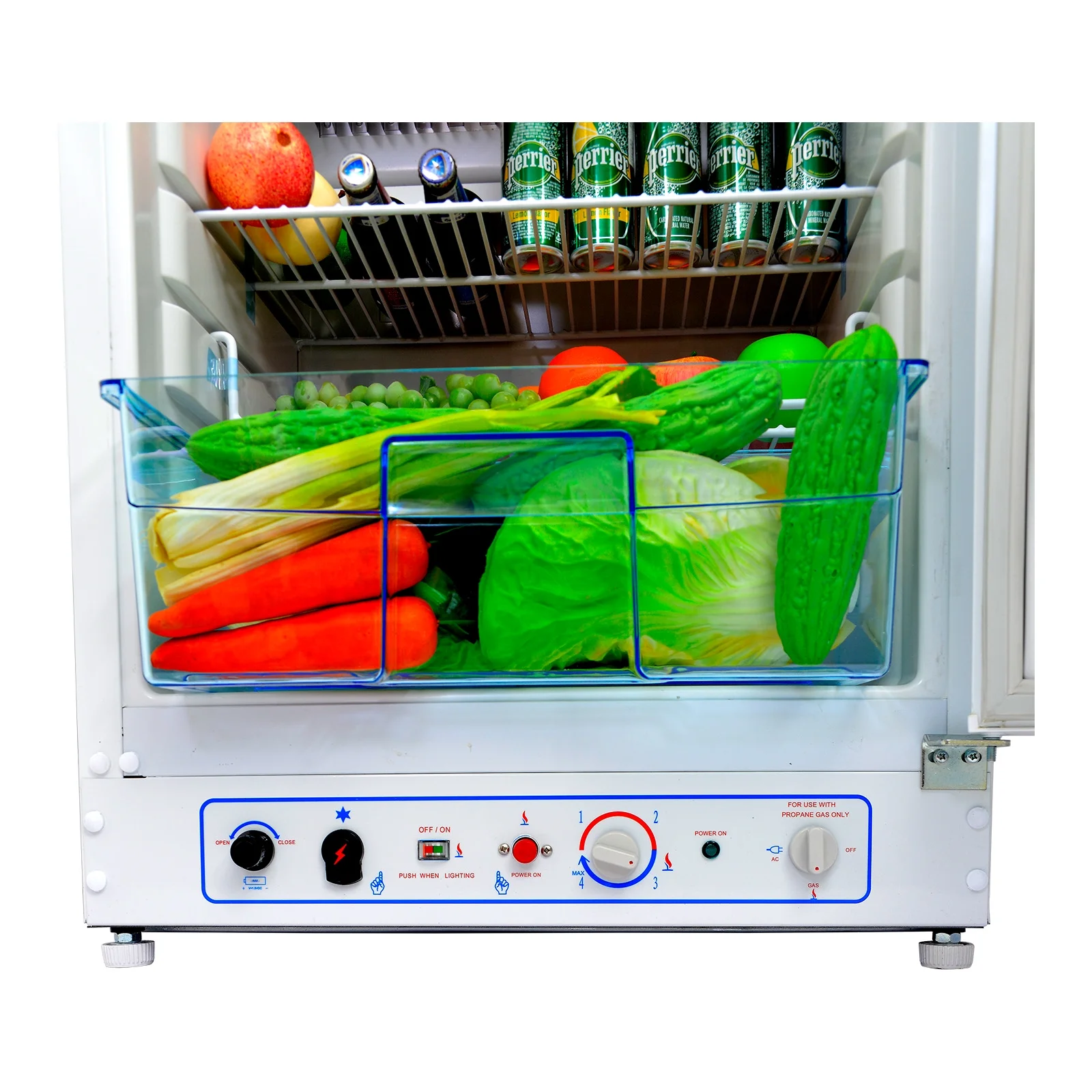 Smad Propane Gas Refrigerator with Freezer 6.5 Cu ft LPG Fridge for Cabin Camper RV Home 2 Way LPG/220V Refrigerator Gas Fridge Freezer Caravan Campervan Off Grid