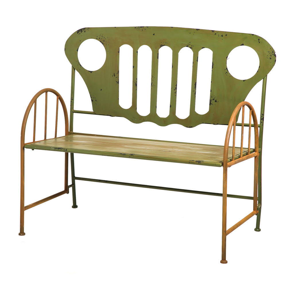 Re-Purposed Metal Truck Bench
