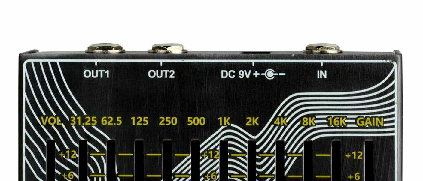 Caline CP-80 10 Band EQ with Volume and Gain Equalizer Pedal