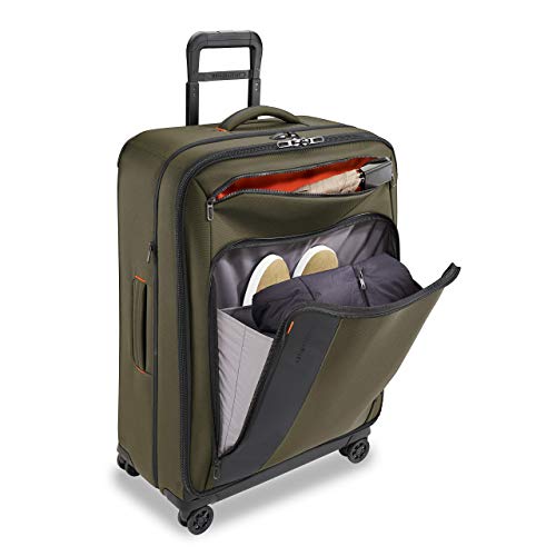 Briggs & Riley Domestic 22" Carry On Expandable Spinner - Luggage for Travel, Suitcases with Wheels, Softside Rolling Bag for Men & Women, Self-Repairing Zipper - ZDX Collection, Hunter