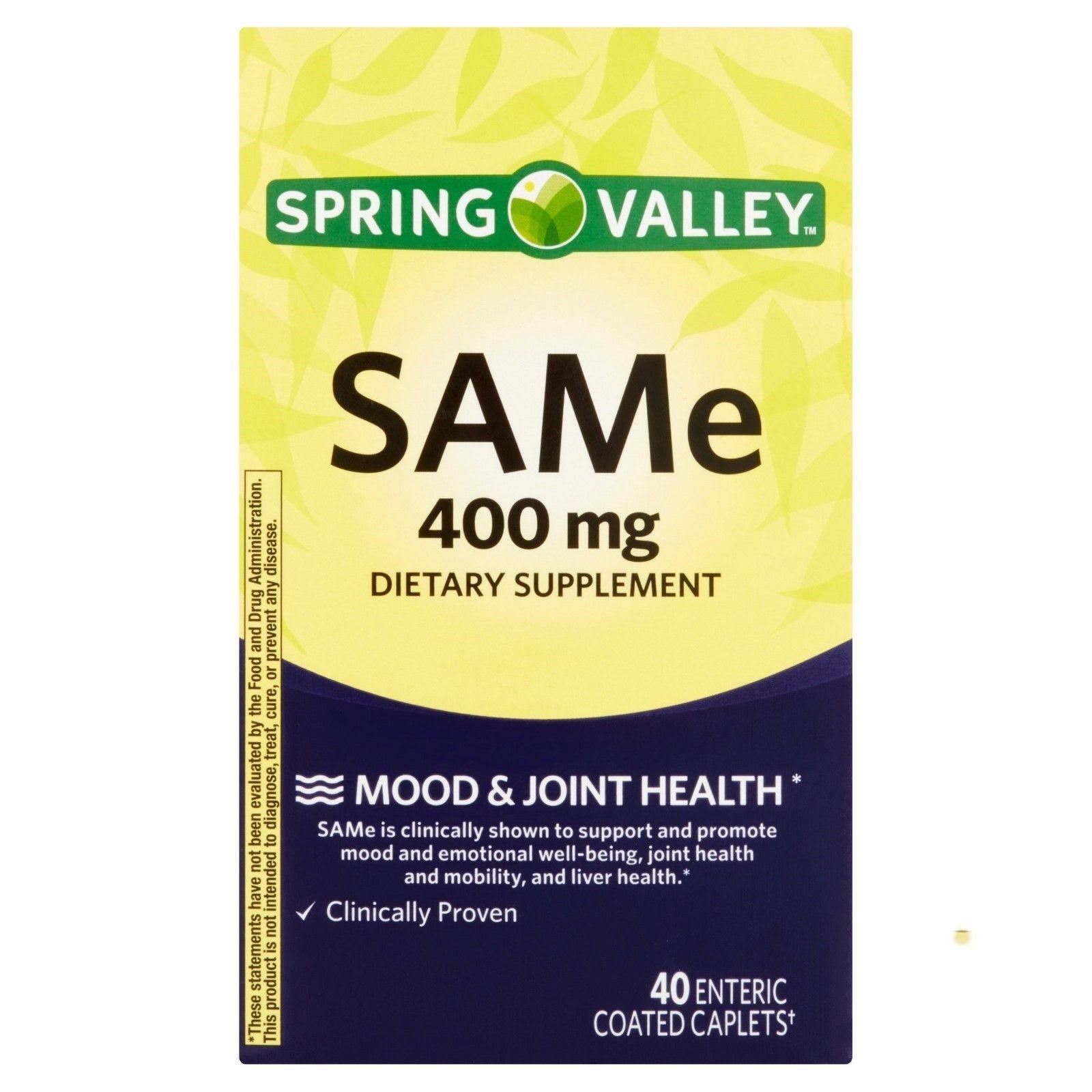 Spring Valley SAMe Enteric Caplets, 400 mg - 40 count