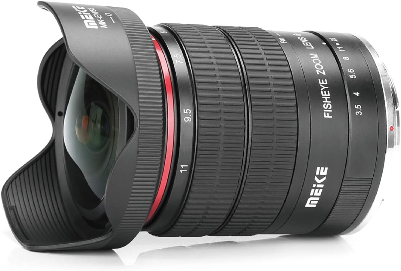 MEKE 6-11mm F/3.5 Wide Angle APS-C Manual Focus Zoom Lens Compatible with EF Mount DSLR Cameras