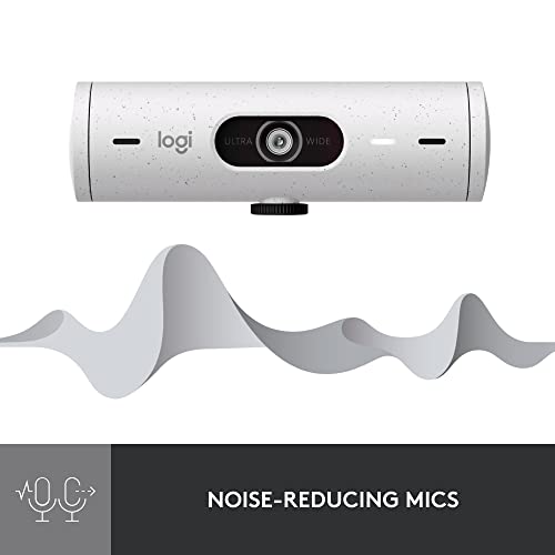 Logitech Brio 500 Full HD Webcam with Auto Light Correction,Show Mode, Dual Noise Reduction Mics, Webcam Privacy Cover, Works with Microsoft Teams, Google Meet, Zoom, USB-C Cable - Rose