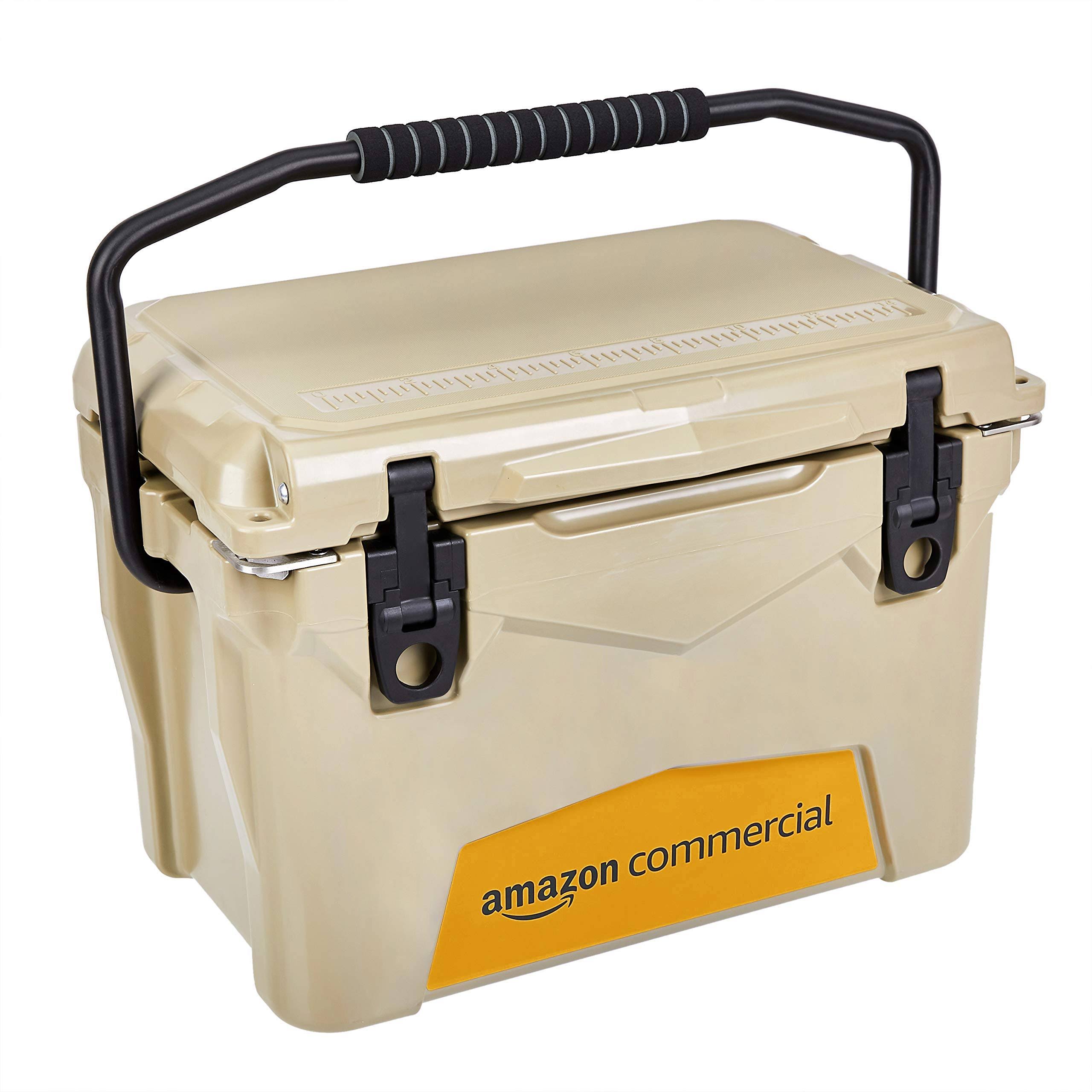 SuperHandy Rotomolded Cooler Ice Chest Enhanced 20qt Keeps Ice Up to 10 Days Commercial Grade Food Safe Dry Ice Compatible UV Pr