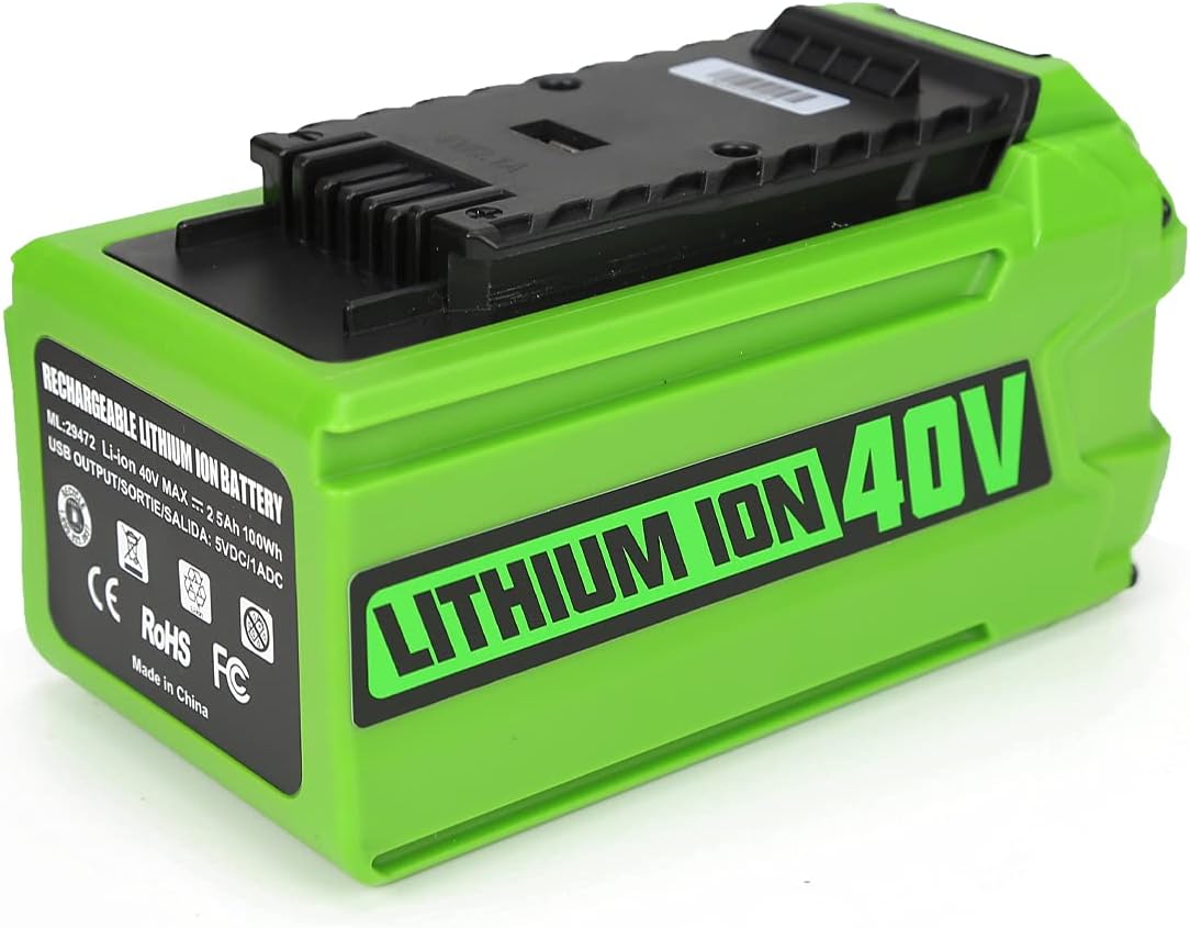 Energup 29462 Replacement 40V GreenWorks Battery for GreenWorks 40V G-MAX Battery 29252 20202 22262 25312 25322 20642 22272 27062 21242 GreenWorks 40V Lithium Battery (Not for Gen 1) Pack of 2