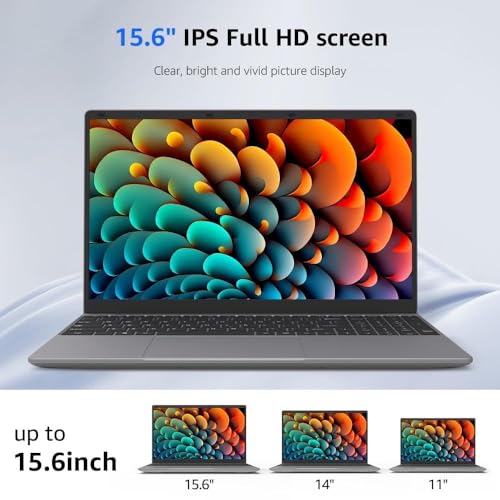 ApoloSign 15.6 Inch Laptop Computer, Windows 11 Laptops with 12GB RAM 512GB SSD, FHD IPS 1920x1200 Display, Celeron N5095 Quad-Core Processor (Up to 2.8GHz), 2.4G+5G WiFi, 178° Open Angle