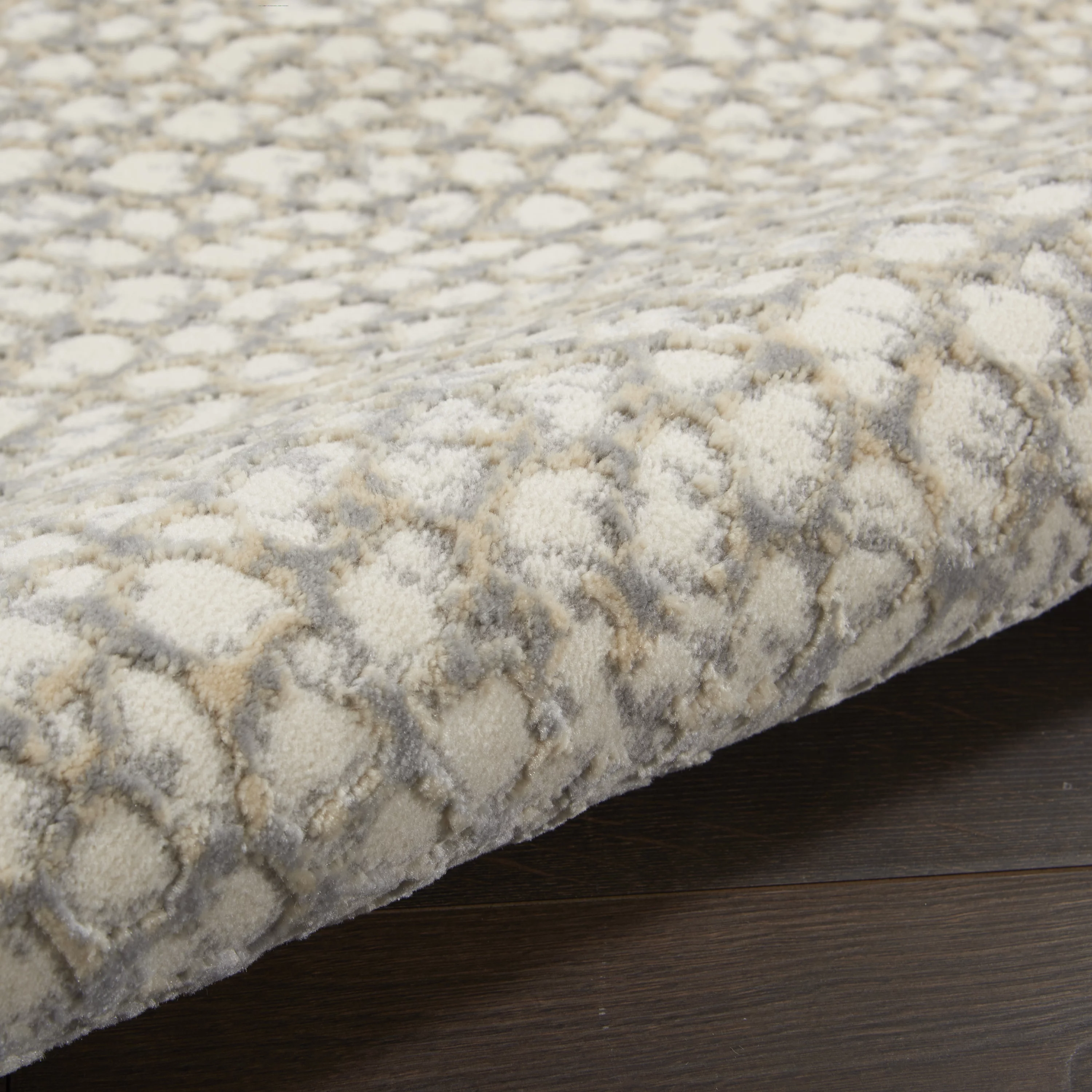 Inspire Me! Home Decor Joli Modern Abstract Ivory/Beige/Grey 8' x 10' Area Rug, (8' x 10')