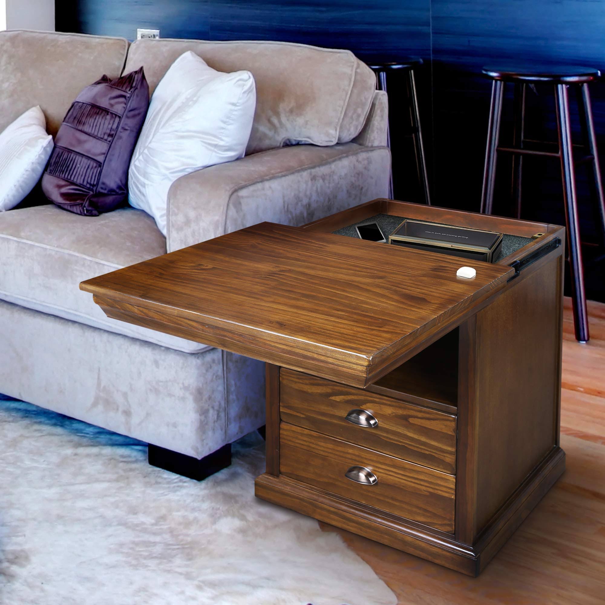 Casual Home Lincoln Nightstand with Concealed Compartment, Concealment Furniture