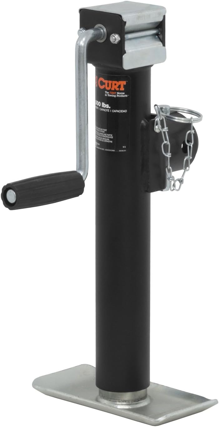 CURT 28321 Weld-On Pipe-Mount Swivel Trailer Jack, 2,000 lbs. 10 Inches Vertical Travel Pack of 2