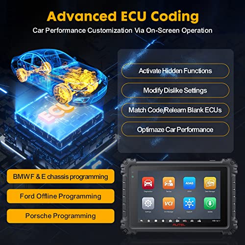 Autel Scanner MaxiCOM MK906 Pro: 2024 Upgrade Version of MS906BT / MP900-BT, ECU Coding Same As MK908P, Bi-Directional Control, 40+ Services, Guided Functions, FCA AutoAuth