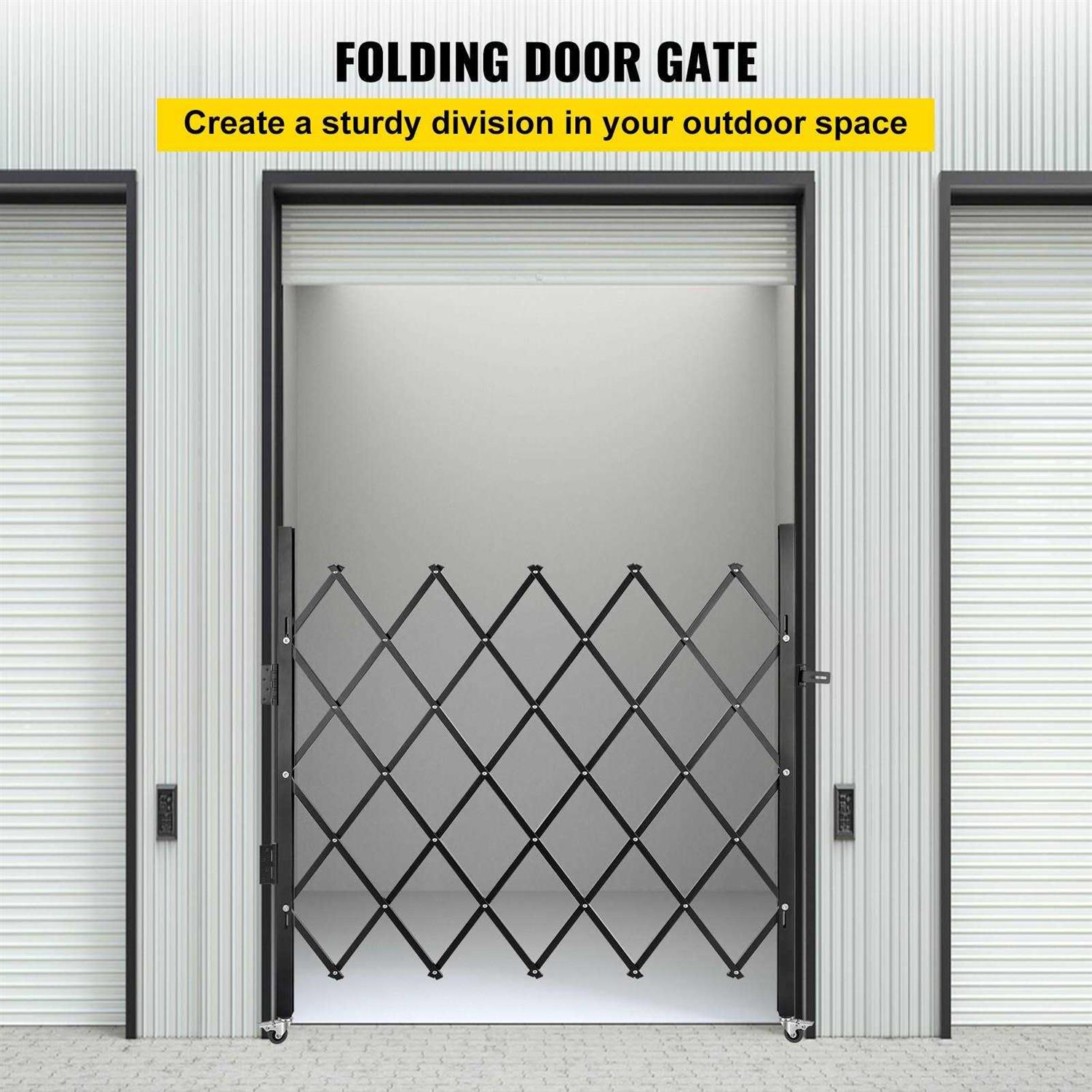 VEVOR Single Folding Security Gate H x Folding Door Gate