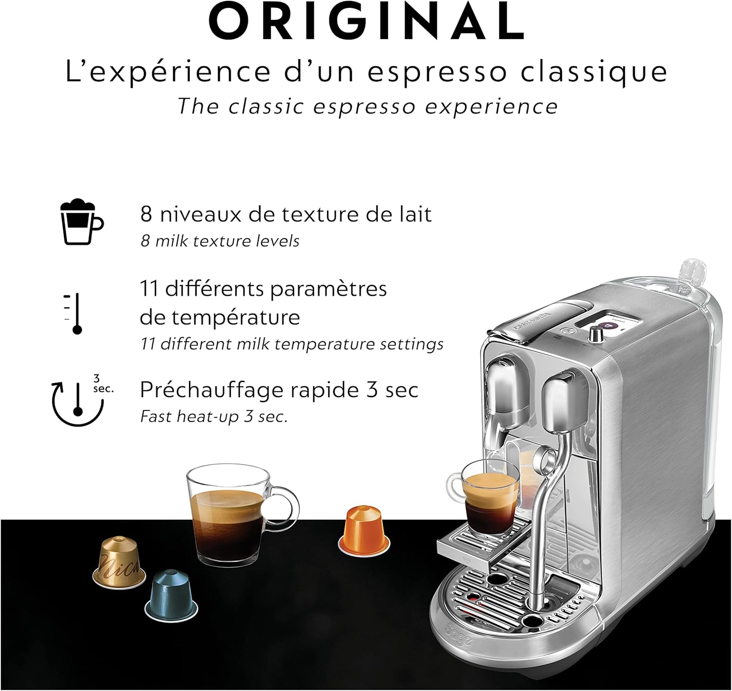 Nespresso Creatista Plus Espresso Machine by Breville, Brushed Stainless Steel