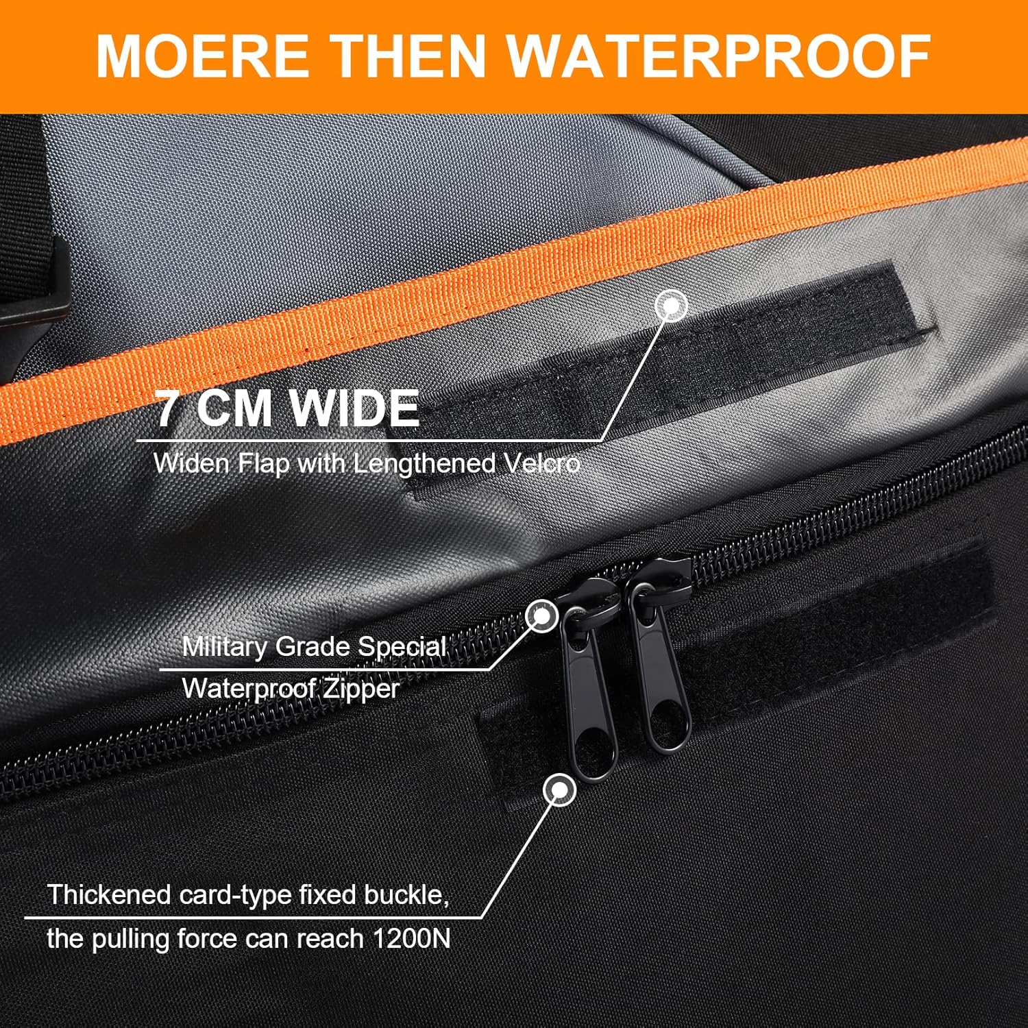 Sailnovo Car Rooftop Cargo Carrier Bag, 21 Cubic Feet 100% Waterproof Heavy Duty 900D Car Roof Bag for All Vehicle with/Without Racks - Anti-Slip Mat+6 Door Hooks