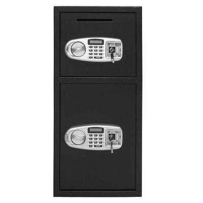 Double Door Digital Keypad Depository Safe with Dual-Lock Ktaxon