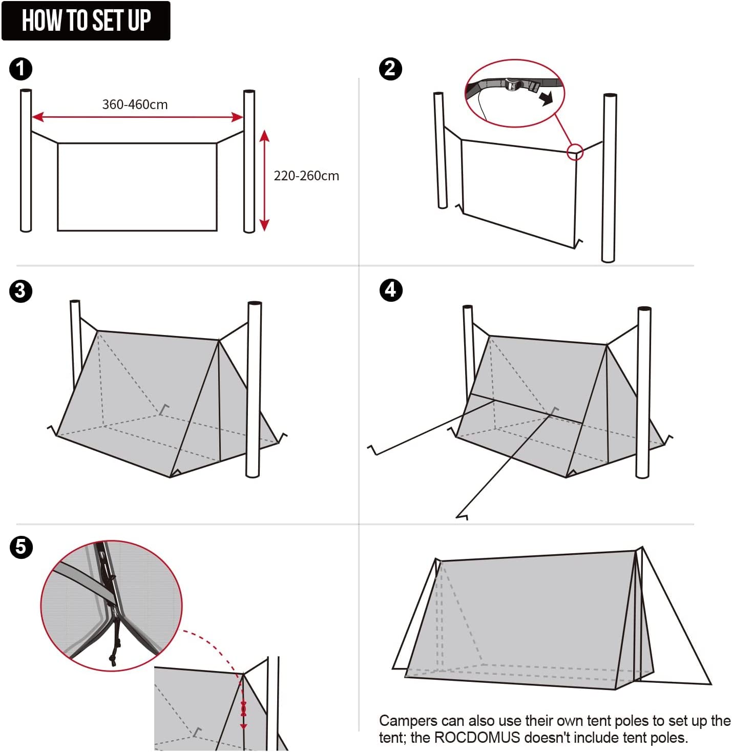 NANYUN ROCDOMUS Hammock Hot Tent with Stove Jack, Versatile Lightweight Waterproof Camping Tarp with Zippered Tent Bag, PU3000mm 4 Season Tent for Stove