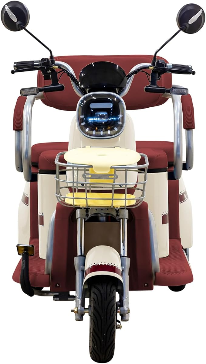 Massimo MGC E-Trike Mini – Compact Electric Trike for Urban and Neighborhood Travel (Ivory)