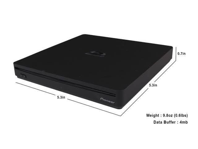 Pioneer BDR-XS07UHD Portable 6X Ultra HD 4K Blu-Ray Burner External Drive Bundle with Cyberlink Software Download Installation C