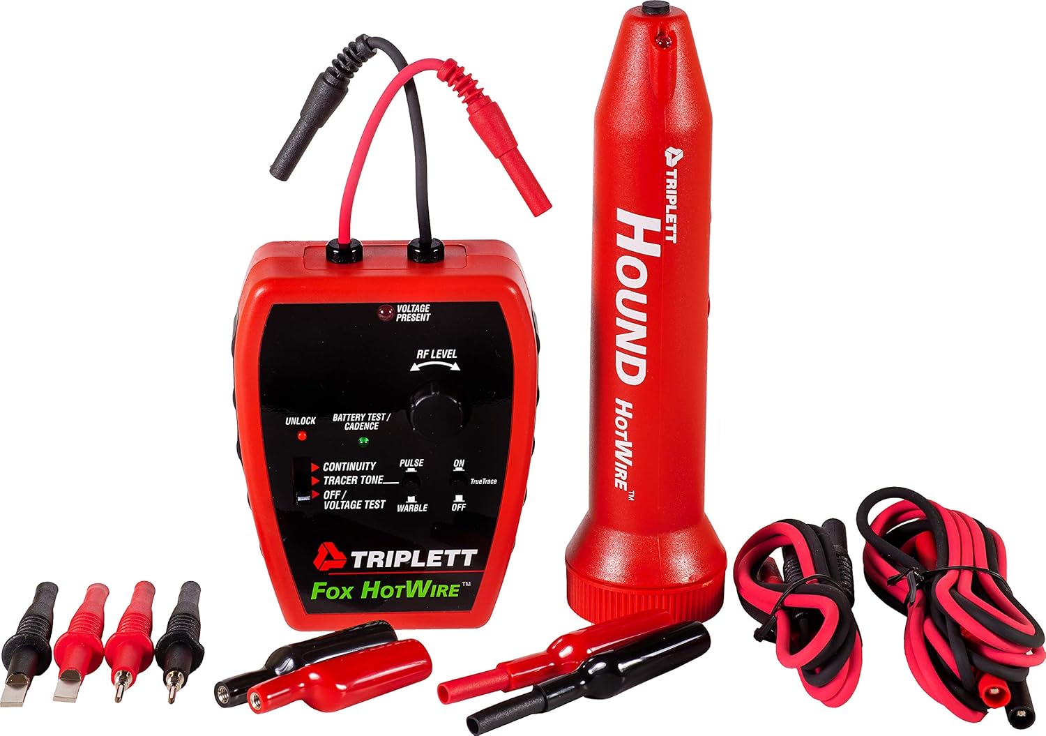Triplett Fox & Hound Premium Tone and Probe Wire Tracing Kit Generates Multiple Tones with Adjustable Sensitivity for Electrical Wire, LAN Cable, Telephone, and More (3399)