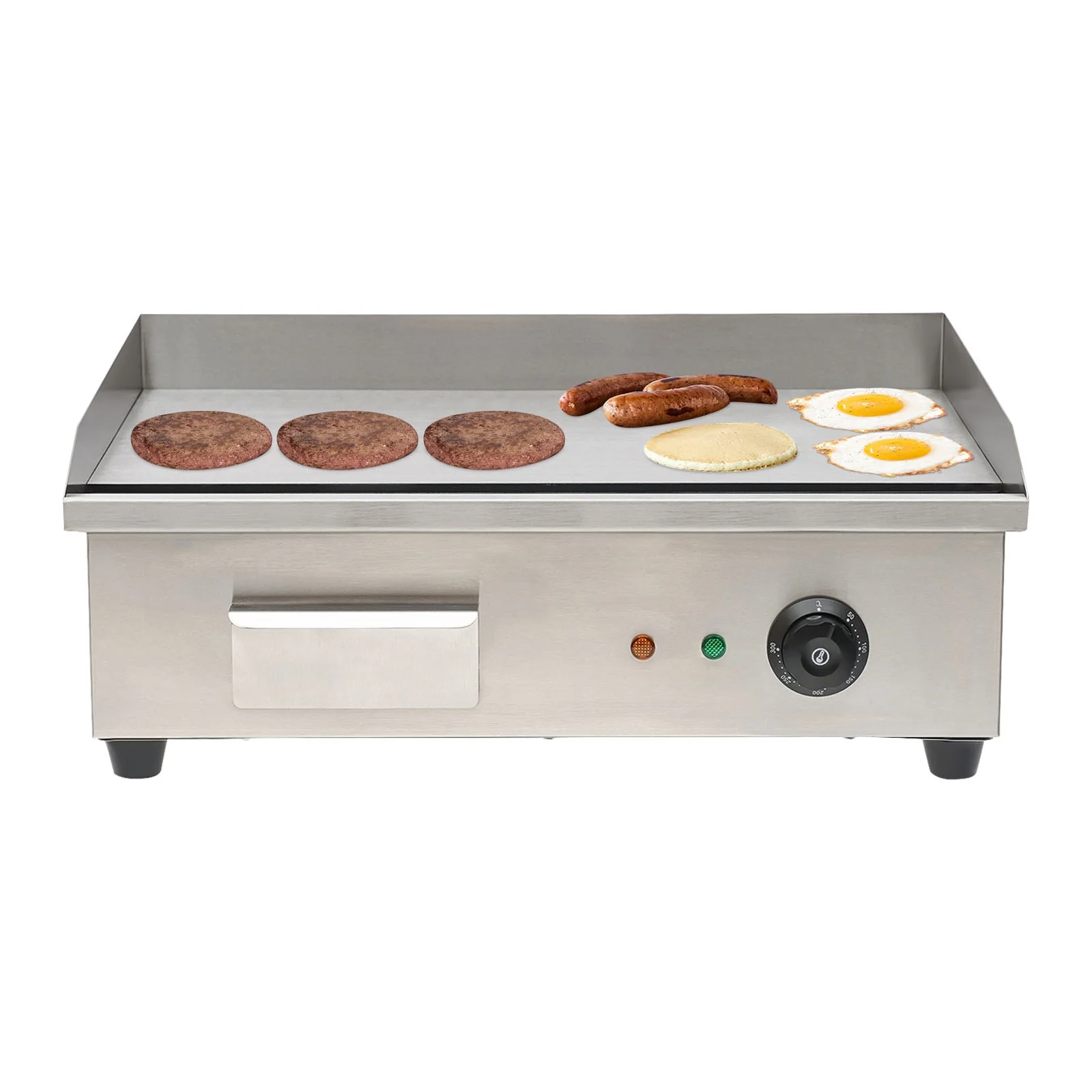 3000w Electric Countertop Griddle Flat For Restaurant Grill BBQ Thermostat 22"