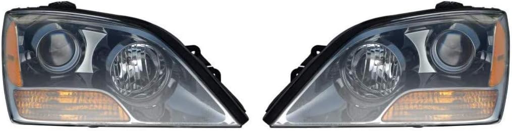 For Kia Sorento Headlight Assembly 2007 2008 Pair Driver and Passenger Side CAPA KI2502126C
