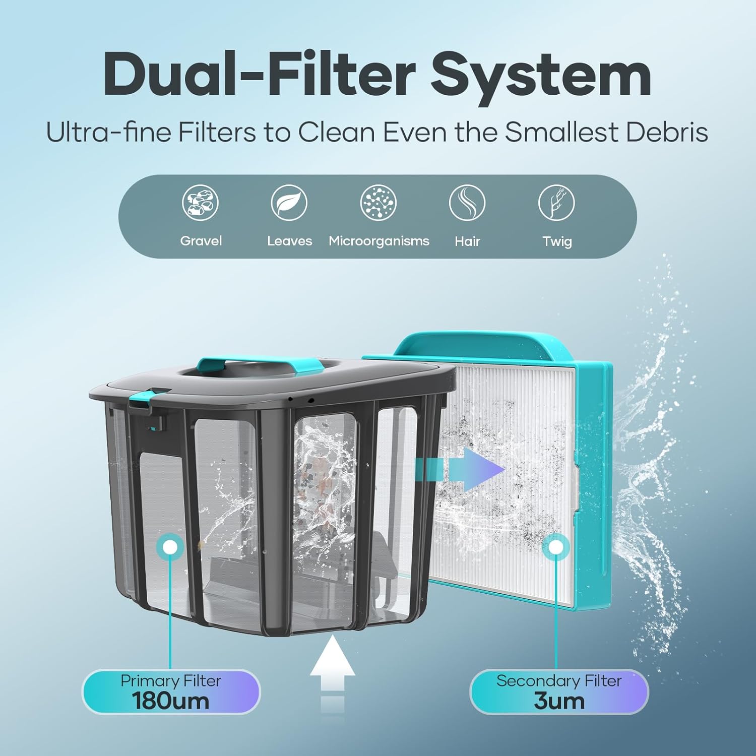 AIPER Scuba E1 Cordless Robotic Pool Cleaner with Dual-Filtration, Lasts up to 100-130 Mins, Self-Parking Technology, Pilot H2 Handheld Pool Vacuum Cleaner for In-ground and Stubborn Corners