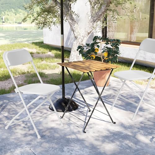 90 PCS Plastic Folding Chair, Folding Chair for Wedding Party Outdoor Indoor and Office, Portable Commercial Chair, Lightweight Folding Chair White