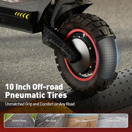 iScooter Electric Scooter Adults, 28/38 MPH Top Speed & 40/50 Miles Long Range Escooter, 10/11" Offroad Pneumatic Tire Scooters for Adults with Cruise Control, Dual Suspensions, Foldable E-Scooter