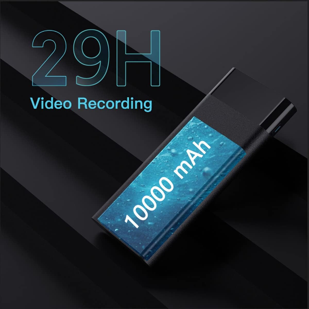 Lizvie 10000mAh Power Bank, Portable Smart WiFi(2.4G only) Camera HD 120 Degree Lens Angle Motion Detection Cam