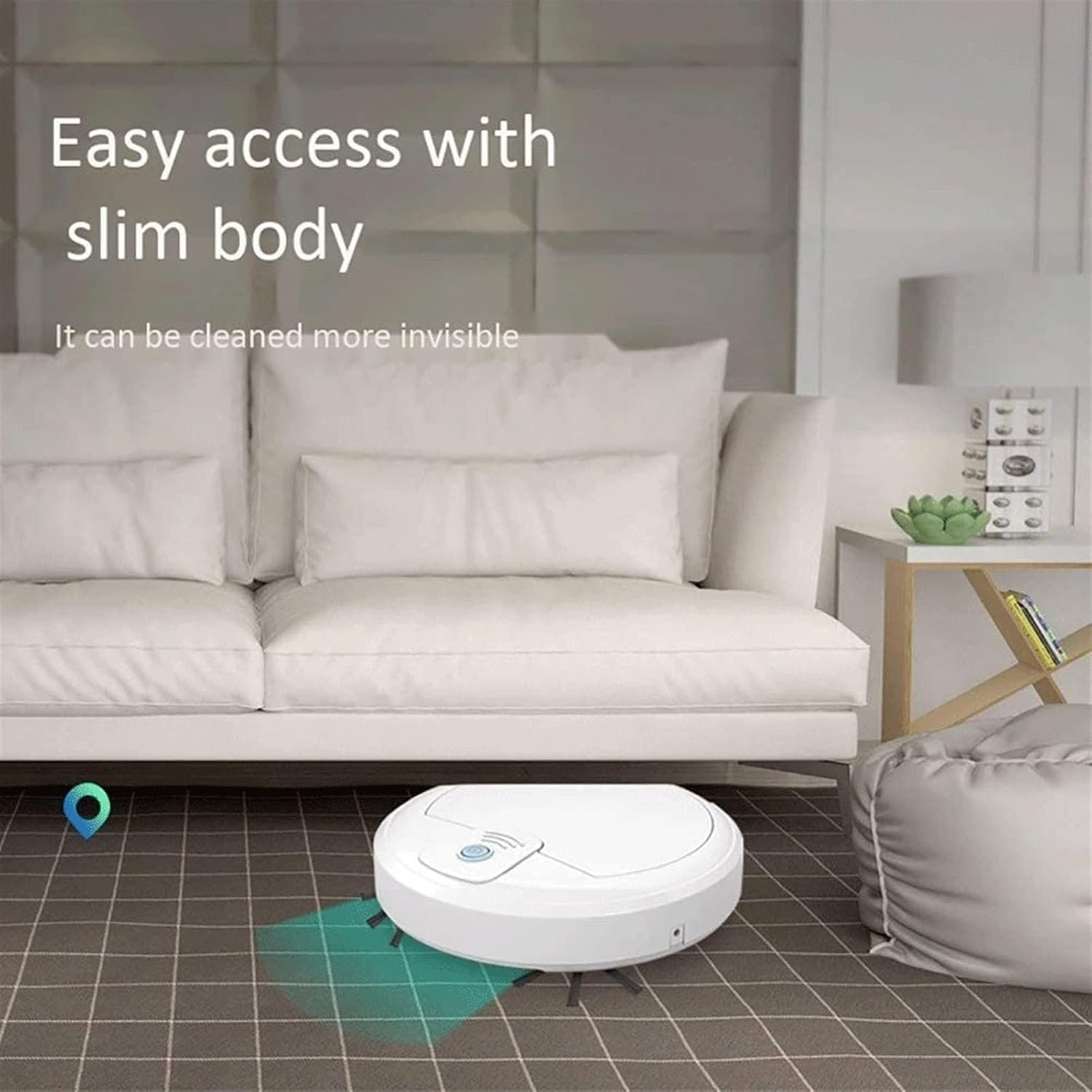 Robot Vacuum Cleaner High Suction, Auto Self-Charging Robotic Vacuum Cleaner, Works On Hard Floor & Low Pile Carpet, Pet Hair