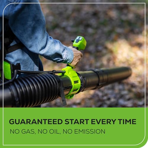 Greenworks 80V Backpack Blower, 2.5Ah Battery