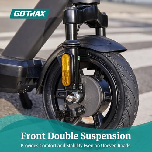 Gotrax Electric Scooter for Adults, 500W Motor 10" Solid Tire, Max 28-42 Miles Range 20Mph Top Speed, with Electric Code Lock Long Battery Life, Foldable Commuting Electric Scooter UL2272 Certificated