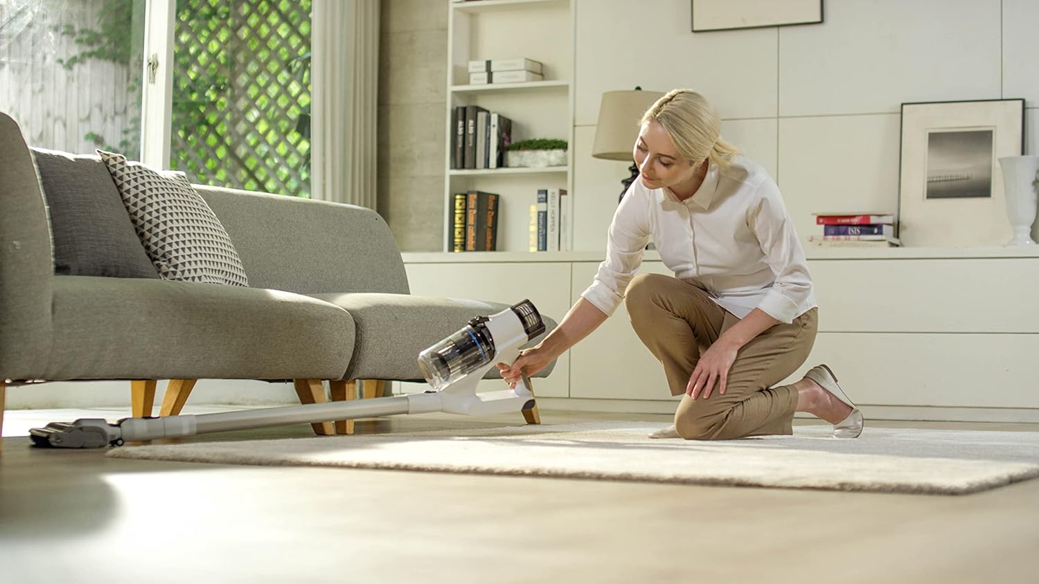RAYCOP Omni Power UV+ | Cordless Stick Vacuum | Sanitizing UV Light | Kills Viruses and Bacteria | White